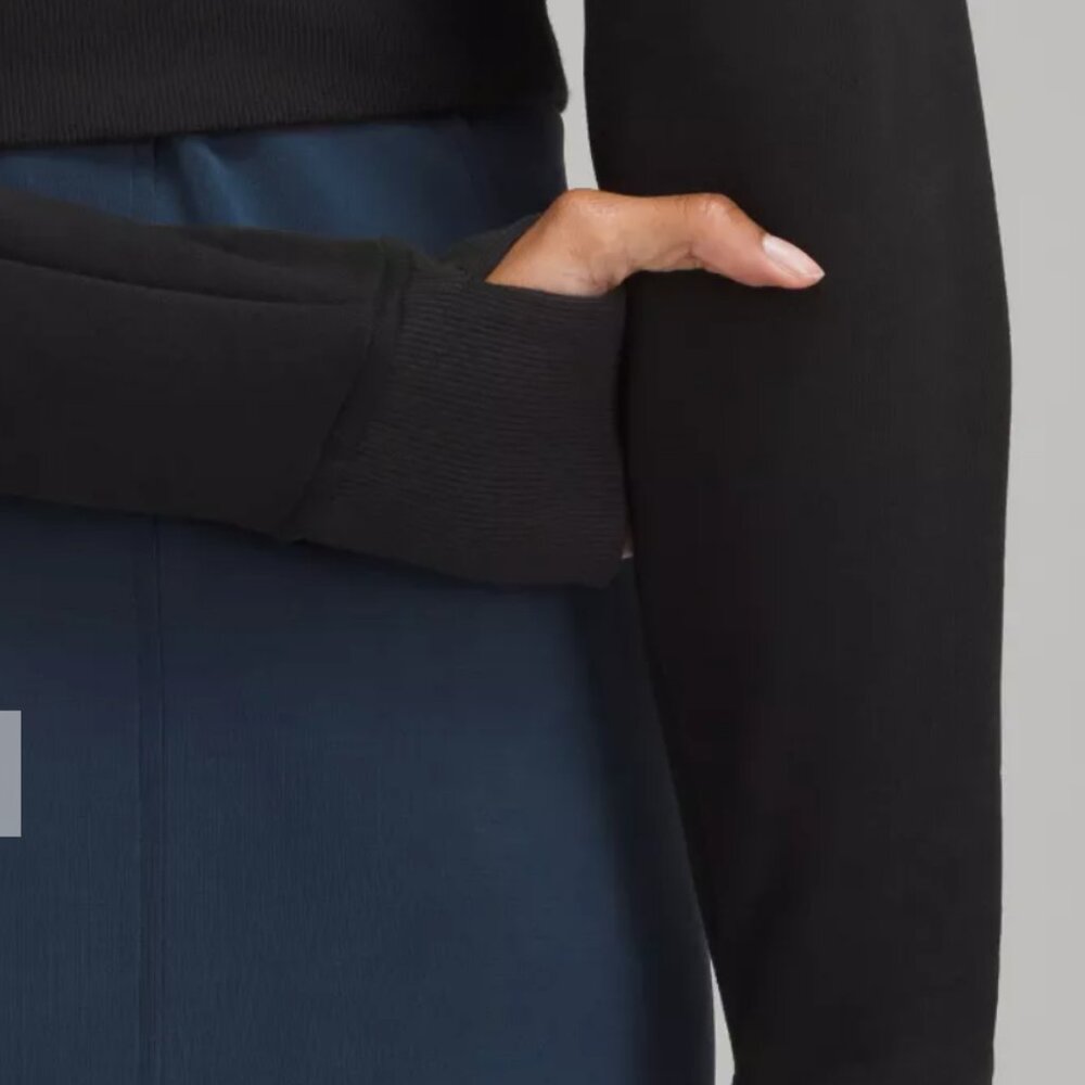 NWT LULULEMON  Scuba Full-Zip Cropped Hoodie BLACK SIZE 6 SIZE 8 ALL TAGS  NEW - Picture 10 of 11